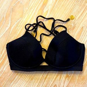 Lulifama underwire black bikini top
